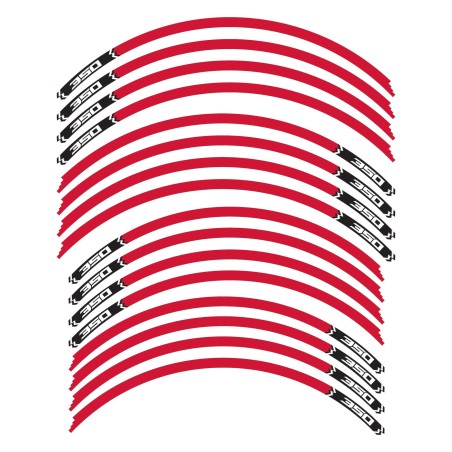 Kit bandes adhésives jantes 14 et 15" compatible avec Honda Adv350