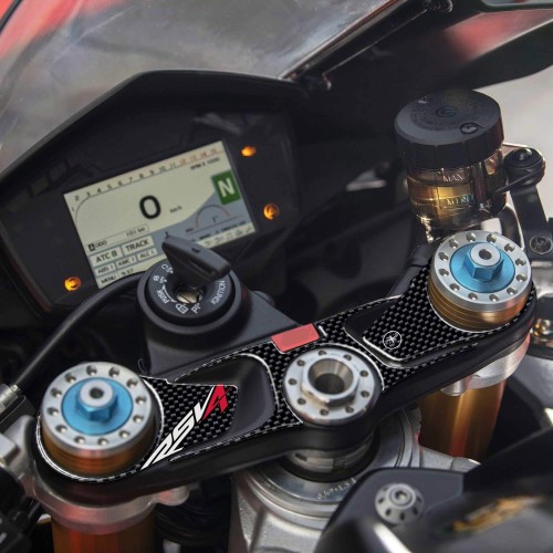 Selbstklebende 3D Motorrad Gabelschutzplatte kompatibel mit Aprilia Rsv4