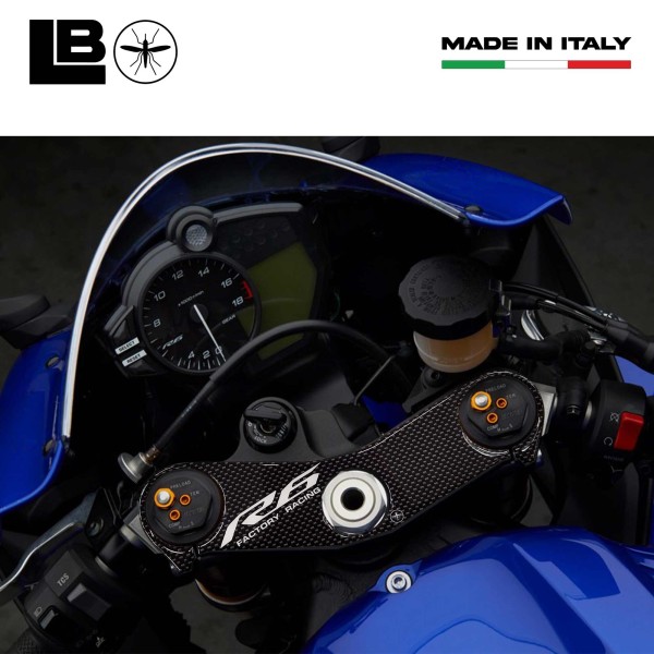 ADESIVO 3D COMPATIBILE CON MOTO YAMAHA R6 PROTEZIONE PIASTRA FORCELLA 2017-2025