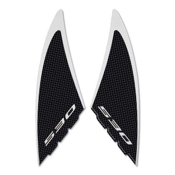 2 3D gel stickers 3D compatible for scooter YAMAHA Tmax 530 carbon ergal