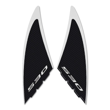 2 autocollants gel 3D compatibles pour scooter YAMAHA Tmax 530 carbon ergal