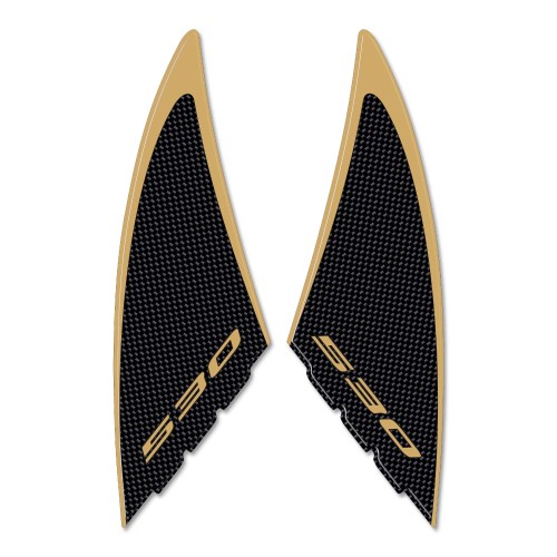 2 3D gel stickers 3D compatible for scooter YAMAHA Tmax 530 carbon ergal