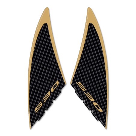 2 3D gel stickers 3D compatible for scooter YAMAHA Tmax 530 carbon ergal