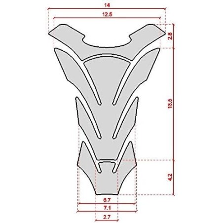 Neutral Resin 3D Motorcycle Tank Protector - carbon