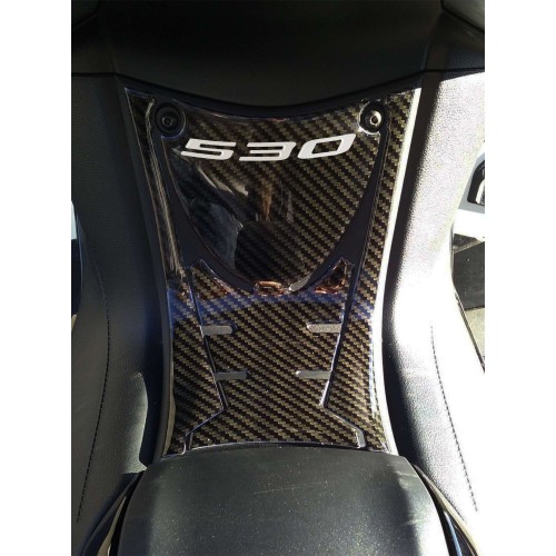 Adhesivo reposapiés delantero resinado en 3D compatible con Yamaha Tmax 530 2017-2019.