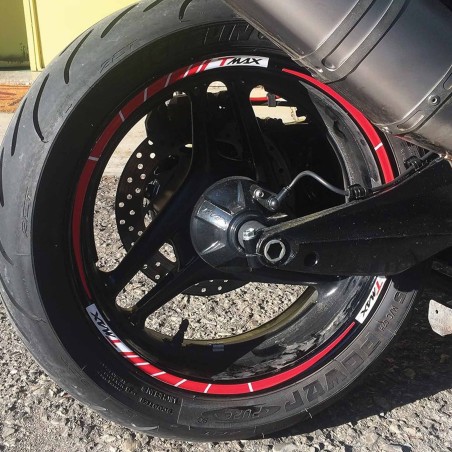ADHESIVE RIMS STRIPS kompatibel x Roller YAMAHA TMAX 2008-2016 Jahrestag