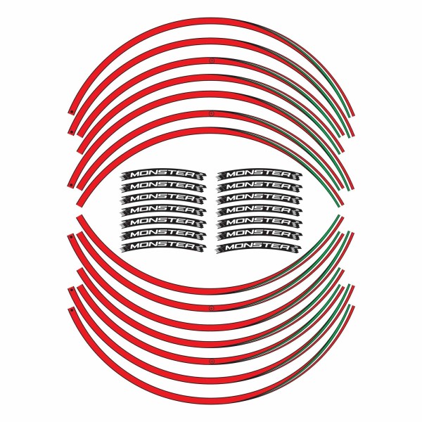 STRINGS for 17 RIMS compatible with MOTO DUCATI MONSTER stickers Rossi