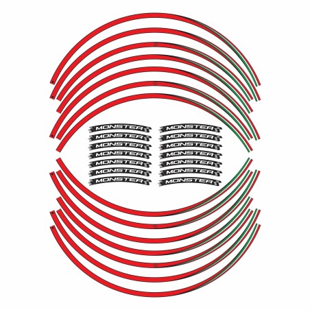 CORREA para llantas 17 compatible con pegatinas MOTO DUCATI MONSTER Rossi