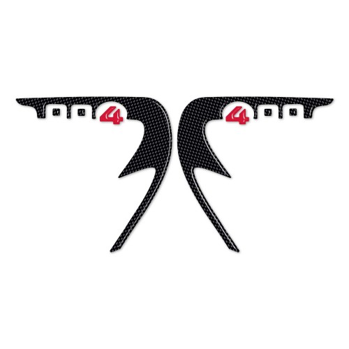 2 ADHESIVOS 3D GEL SPIDER PROTECTION compatibles para Kymco XCITING 400 2012-2017 2