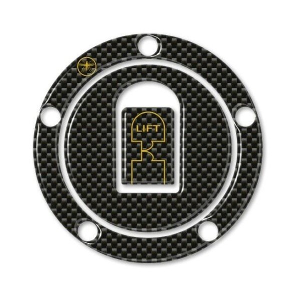 ADESIVO 3D PROTEZIONE TAPPO SERBATOIO compatibile MOTO KAWASAKI 00-06 carbon oro