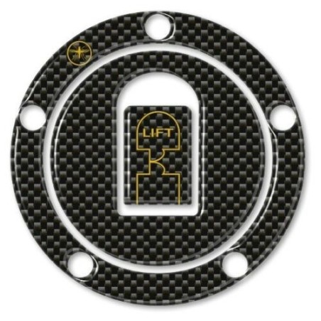 PROTECTION ADHESIVE 3D TANK CAP compatible MOTORCYCLE KAWASAKI 00-06 carbon gold