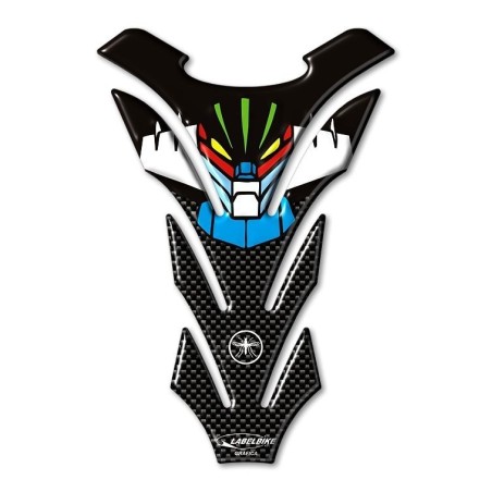 PARASTRE ADHESIF EN RESINE 3D CARBONE pour MOTO JEEG ROBOT STEEL
