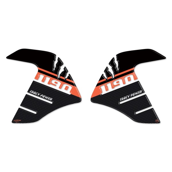 2 ADESIVI 3D PROTEZIONI LATERALI SERBATOIO compatibile per MOTO KTM 1190 ADVENTURE