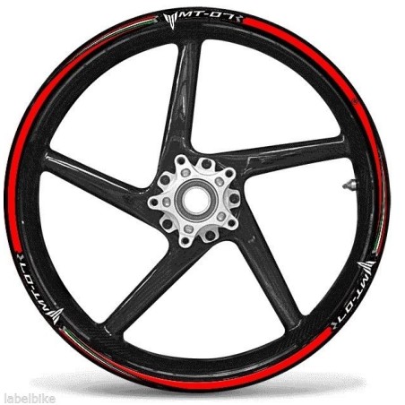 ADHESIVOS compatibles con las pegatinas YAMAHA MT-07 MOTO 17' RIM tuning