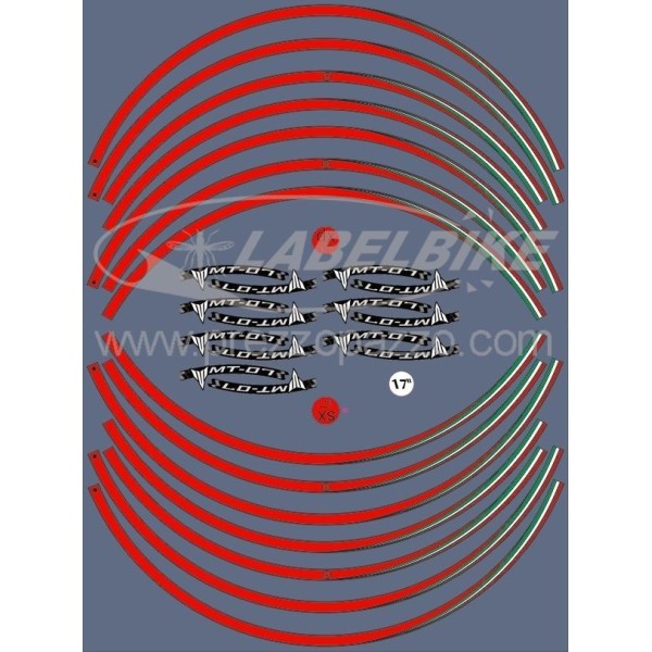 ADHESIVE STRIPES compatible with YAMAHA MT-07 MOTO 17' RIM stickers tuning