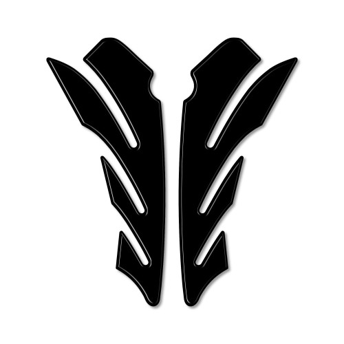 2 EXCLUSIVE 3D RESIN SIDE PROTECTION ADHESIVES BLACK for MOTORCYCLE