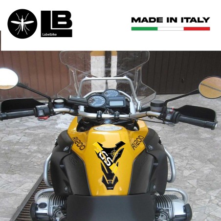 3D RESIN ADHESIVE-STICKERS pour BMW GS Bikes Carbon-Yellow