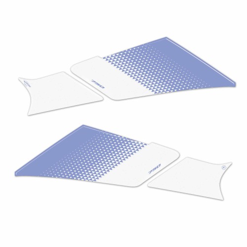 Motorbike side tank protector stickers compatible with Honda Transalp 2023