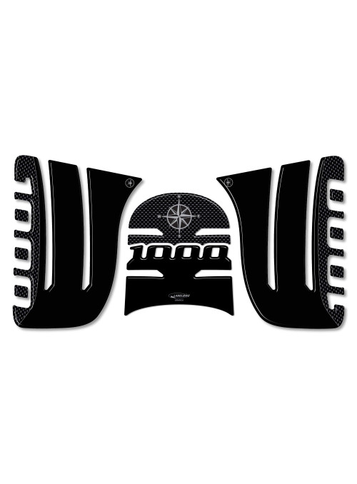 KIT de 3 ADHESIVOS DE PROTECCIÓN 3D DE CARBONO compatibles para motos HONDA VARADERO 1000