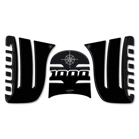 KIT di 3 ADESIVI 3D PROTEZIONE CARBONIO compatibili per moto HONDA VARADERO 1000