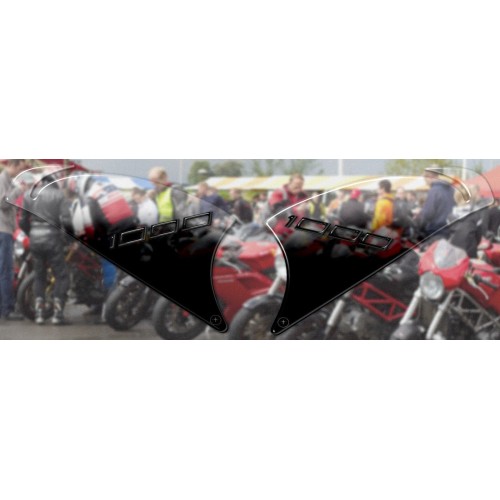 2 3D GEL SIDE PROTECTION ADHESIVES compatible for motorbikes KAWASAKI VERSYS 1000 - Clear 2