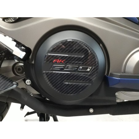 2 Adesivi Protezione Carter Resinati Compatibile Scooter Kymco Ak 550 2017-2022