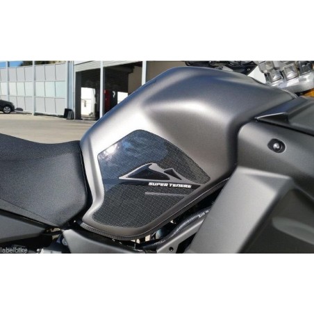 2 PROTEZIONI LATERALI 3D SERBATOIO compatibili x MOTO YAMAHA SUPER TENERE carbon