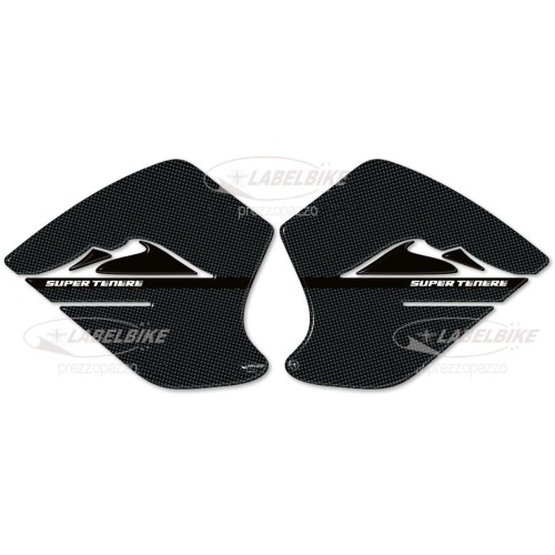 2 PROTEZIONI LATERALI 3D SERBATOIO compatibili x MOTO YAMAHA SUPER TENERE carbon 2