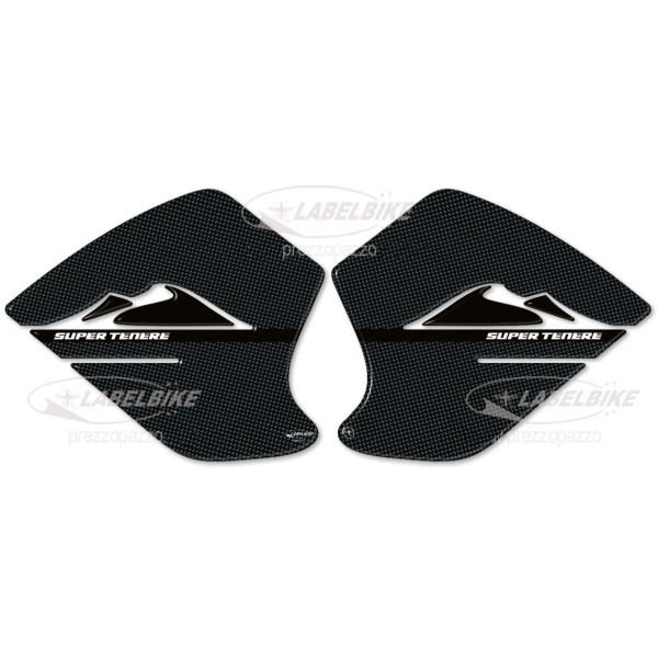 2 PROTEZIONI LATERALI 3D SERBATOIO compatibili x MOTO YAMAHA SUPER TENERE carbon