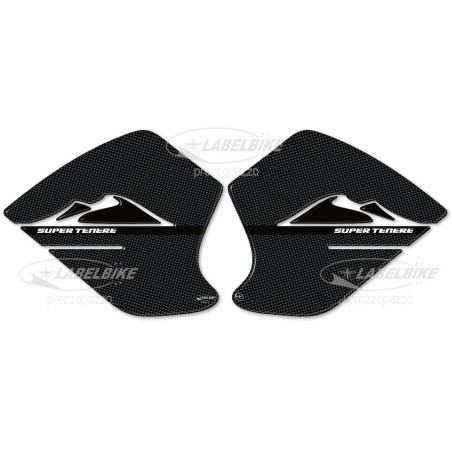 2 PROTEZIONI LATERALI 3D SERBATOIO compatibili x MOTO YAMAHA SUPER TENERE carbon