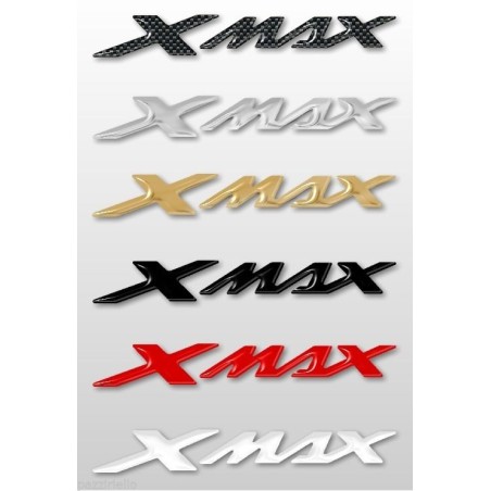 2 ADESIVI/STICKERS 3D SCRITTA XMAX compatibili per SCOOTER YAMAHA X MAX 2010-2024