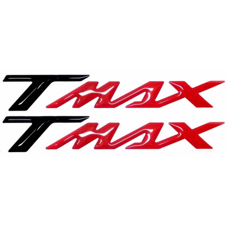 2 ADESIVI-STICKERS RESINA 3D SCRITTA TMAX per SCOOTER MOTO YAMAHA T MAX 500-530-560