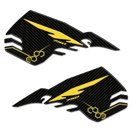 Adesivi 3D Protezioni laterali serbatoio moto compatibile con Honda Hornet 2023-2024