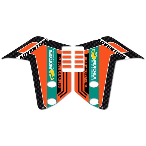 GEL 3D MUDGUARD SIDE ADHESIVES compatible pour KTM 1050-1090-1190 ADVENTURE 2