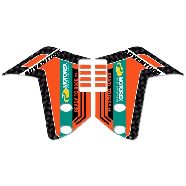 ADESIVI LATERALI PARAFANGO GEL 3D compatibili per KTM 1050-1090-1190 ADVENTURE