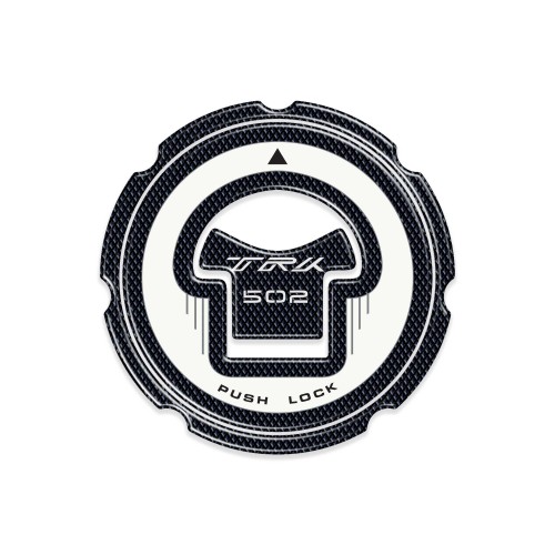 Bouchon de réservoir en résine ADHESIVE compatible avec les motos BENELLI TRK 502 Blanc