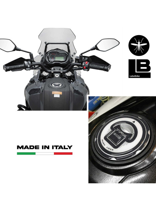 ADHESIVE RESINED GEL TANK CAP compatible for BENELLI TRK 502 White motorbikes 2