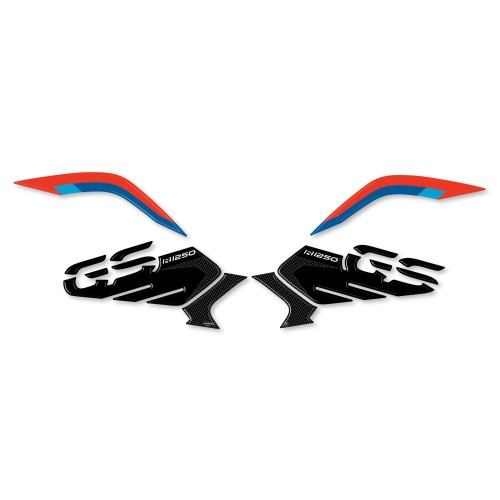 2 ADESIVI in gel 3D PROTEZIONI LATERALI RALLY compatibili per MOTO BMW GS R1250
