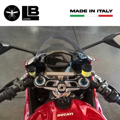 ADESIVO 3D piastra sterzo compatibile per MOTO DUCATI 959 PANIGALE 2016-2019 2