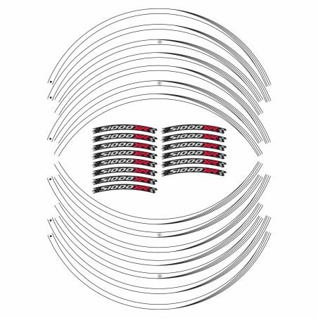 PUNTOS ADHESIVOS compatibles con las pegatinas BMW S1000 XR MOTO llantas 17' tuning
