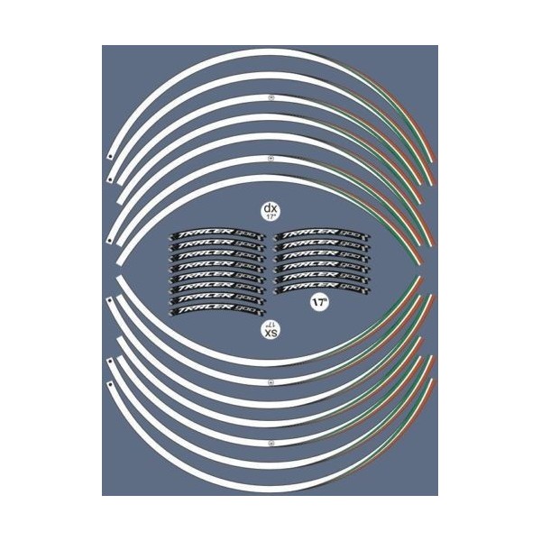 ADHESIVE STRIPES kompatibel mit YAMAHA TRACER 900 MOTO 17' RIM Aufkleber Tuning