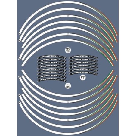 ADHESIVOS compatibles para YAMAHA TRACER 900 MOTO 17' Pegatinas llanta tuning