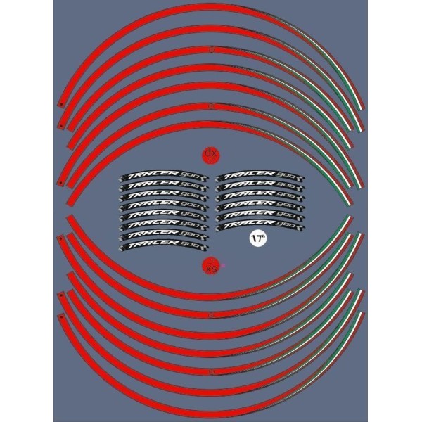 ADHESIVOS compatibles para YAMAHA TRACER 900 MOTO 17' Pegatinas llanta tuning