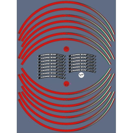 ADHESIVOS compatibles para YAMAHA TRACER 900 MOTO 17' Pegatinas llanta tuning