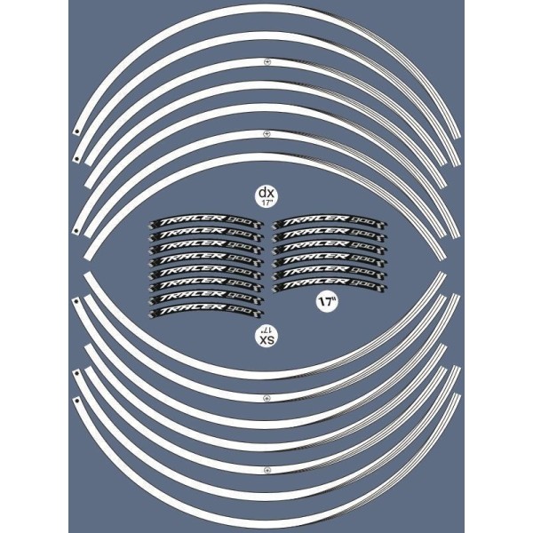 STRIPS ADHESIFS compatibles pour YAMAHA TRACER 900 MOTORCYCLE 17' RIM stickers tuning