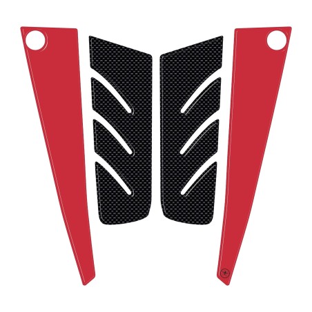 ADESIVO Resinato 3D carbonio-ergal PEDANA ANTERIORE Sticker per YAMAHA Tmax 530 2012-2016