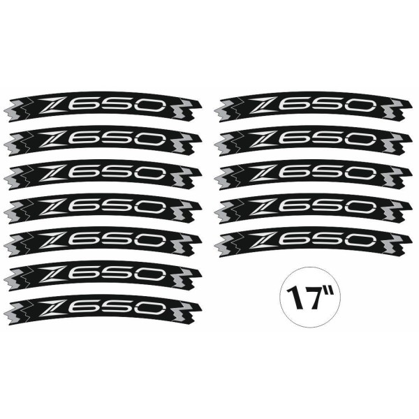 KIT STRISCE ADESIVE VERDI compatibili per CERCHI 17 MOTO KAWASAKI Z650 TUNING