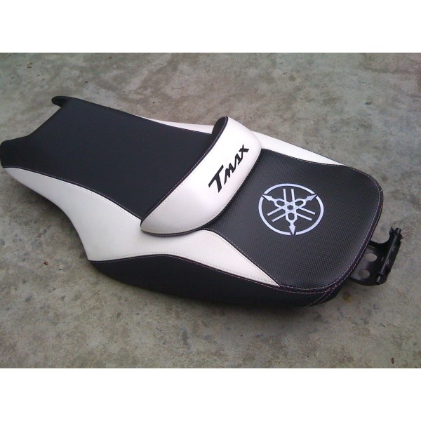 KIT RIVESTIMENTO SELLA coprisella BIANCO TUNING x MOTO YAMAHA TMAX T MAX 500-530