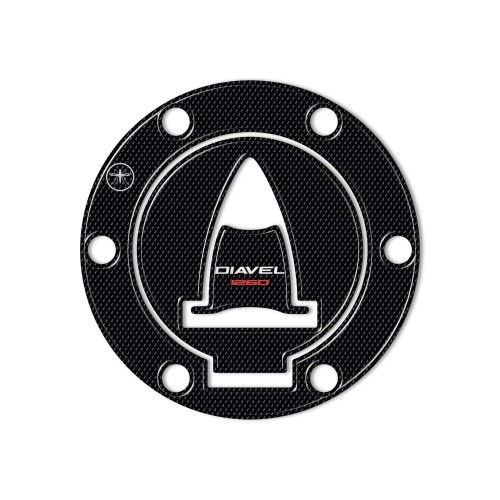 Adesivo 3D Protezione Tappo serbatoio moto compatibile con Ducati Diavel 1260