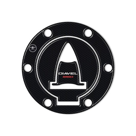 Adesivo 3D Protezione Tappo serbatoio moto compatibile con Ducati Diavel 1260